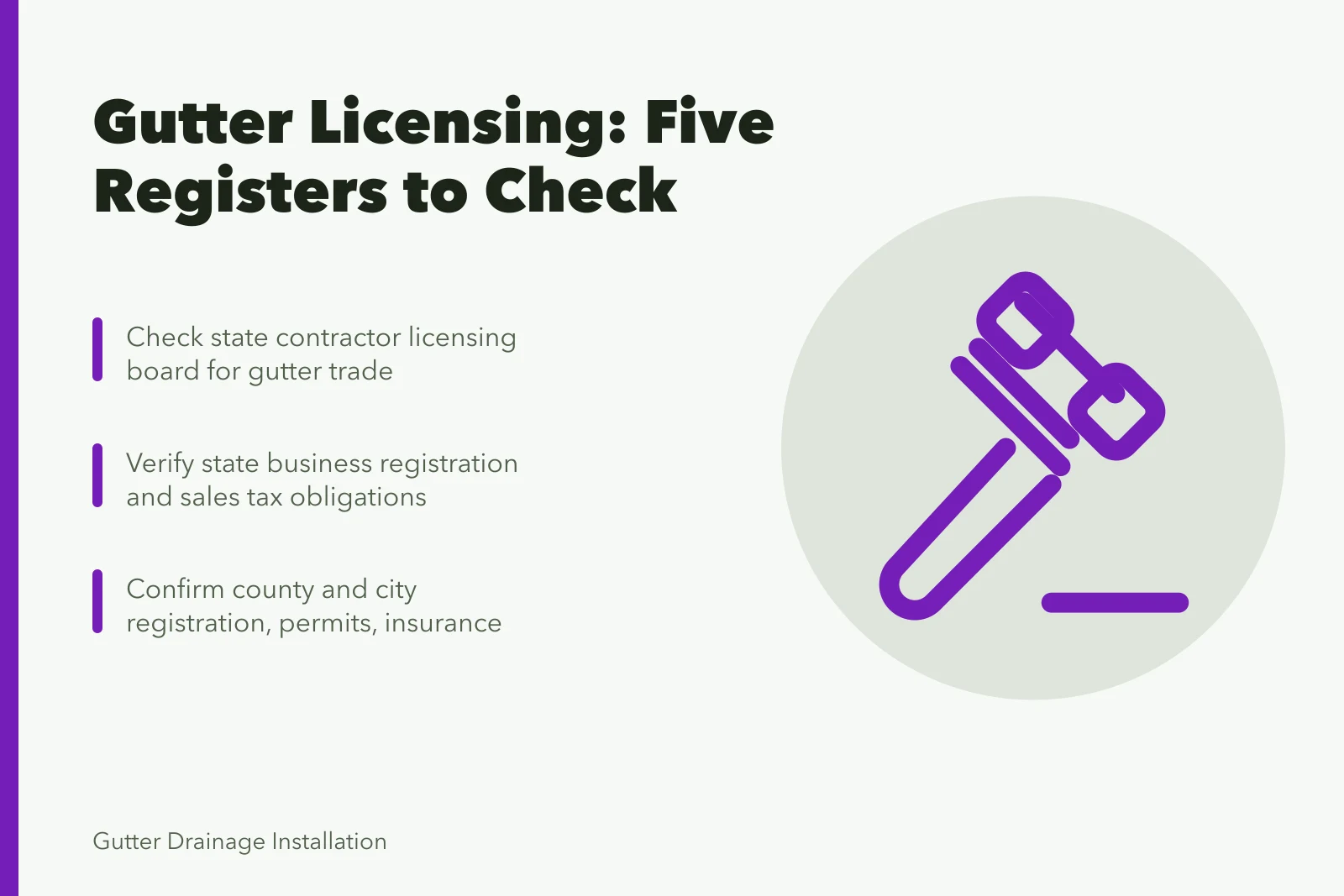 Illustration of gutter licensing compliance registers and contractor regulation layers. What a gutter service business needs to operate legally